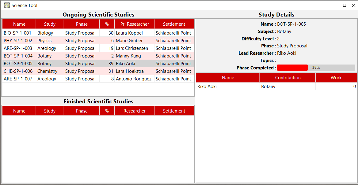 Science Tool